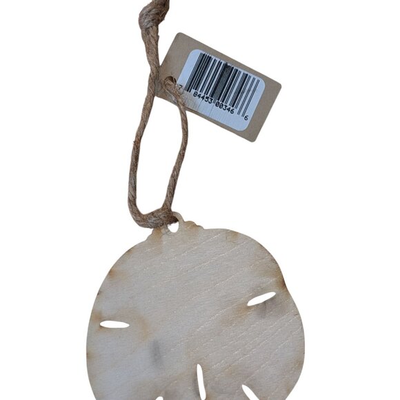 OBX Sand Dollar Wooden Ornament - Picture 3 of 4